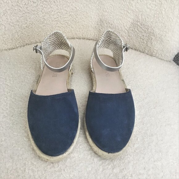 CORDANI Bertie Espadrille Sandals Shoes flats blue suede leather uppers 40 9 - Picture 3 of 13